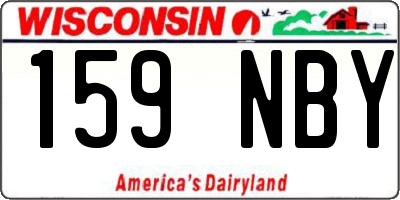 WI license plate 159NBY