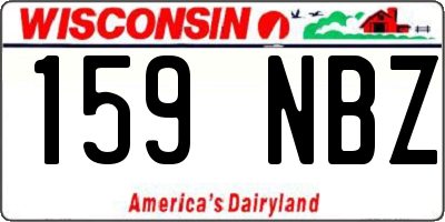 WI license plate 159NBZ