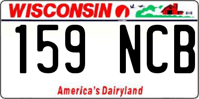 WI license plate 159NCB