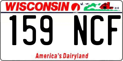 WI license plate 159NCF