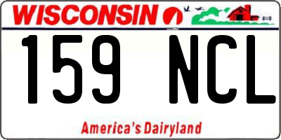 WI license plate 159NCL