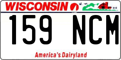 WI license plate 159NCM