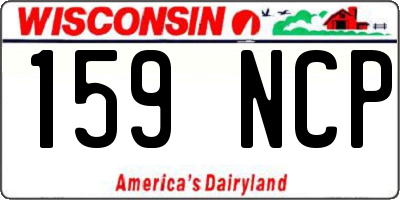 WI license plate 159NCP