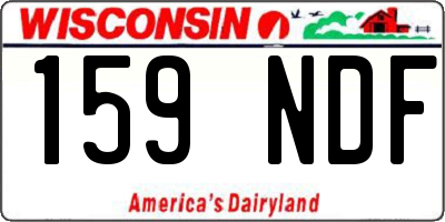 WI license plate 159NDF