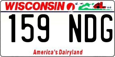 WI license plate 159NDG