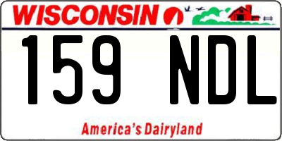 WI license plate 159NDL