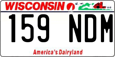 WI license plate 159NDM