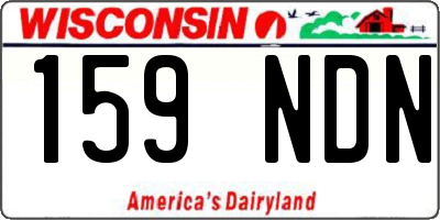 WI license plate 159NDN