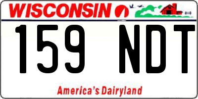 WI license plate 159NDT
