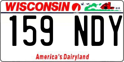 WI license plate 159NDY