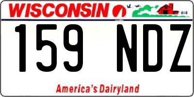 WI license plate 159NDZ