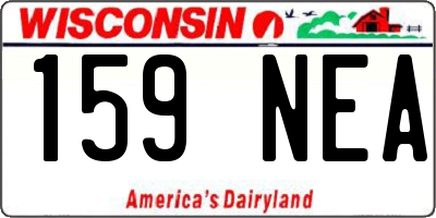 WI license plate 159NEA