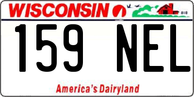 WI license plate 159NEL
