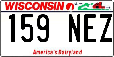 WI license plate 159NEZ