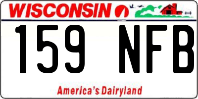 WI license plate 159NFB