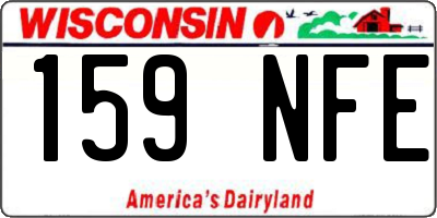 WI license plate 159NFE
