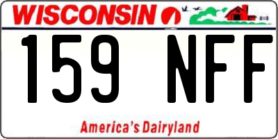WI license plate 159NFF