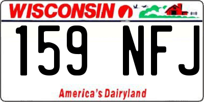 WI license plate 159NFJ