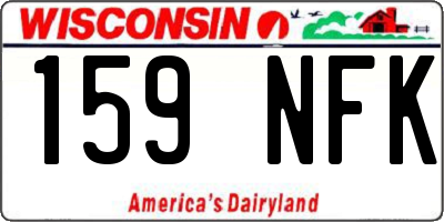 WI license plate 159NFK