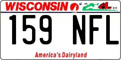 WI license plate 159NFL