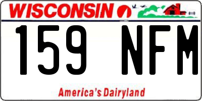 WI license plate 159NFM