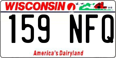 WI license plate 159NFQ