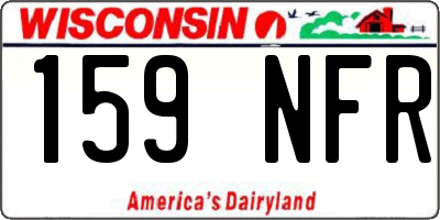 WI license plate 159NFR