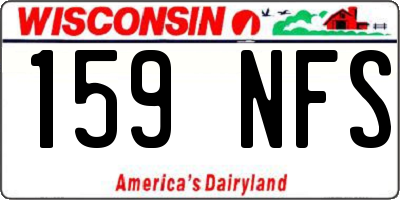 WI license plate 159NFS