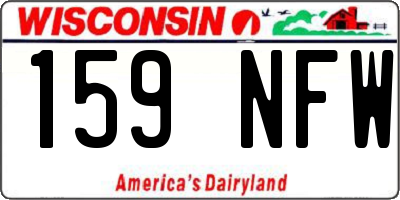 WI license plate 159NFW