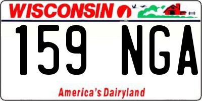 WI license plate 159NGA