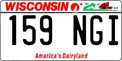 WI license plate 159NGI