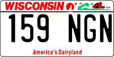 WI license plate 159NGN