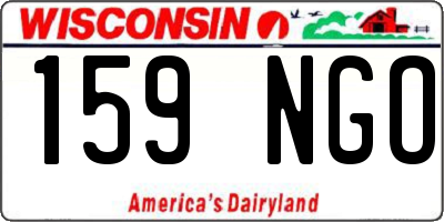 WI license plate 159NGO