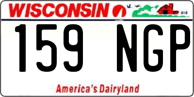 WI license plate 159NGP