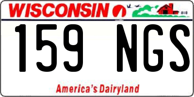 WI license plate 159NGS