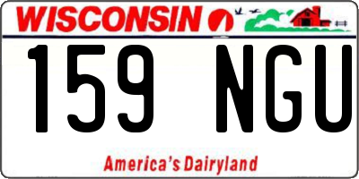 WI license plate 159NGU