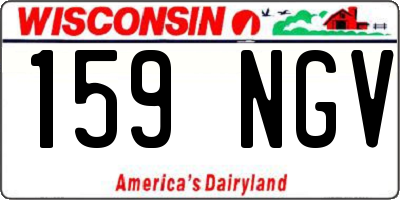 WI license plate 159NGV