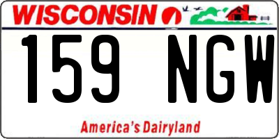 WI license plate 159NGW