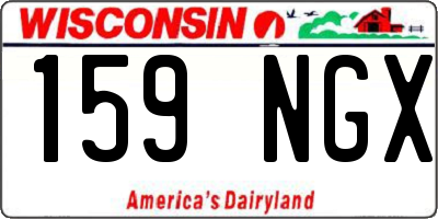 WI license plate 159NGX