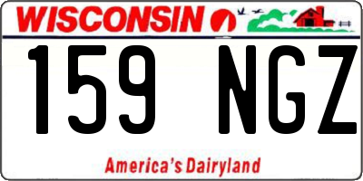 WI license plate 159NGZ