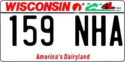 WI license plate 159NHA