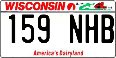 WI license plate 159NHB