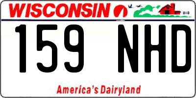 WI license plate 159NHD