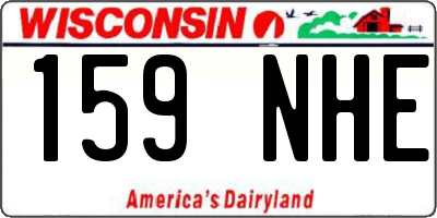 WI license plate 159NHE