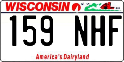 WI license plate 159NHF