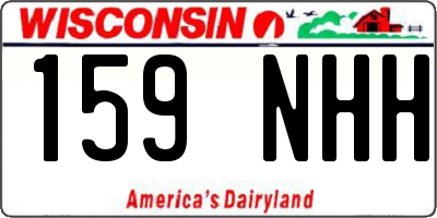 WI license plate 159NHH