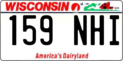 WI license plate 159NHI