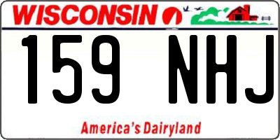 WI license plate 159NHJ