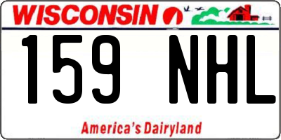 WI license plate 159NHL