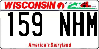 WI license plate 159NHM